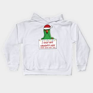 Only Bite Naughty Kids Male Eclectus Kids Hoodie